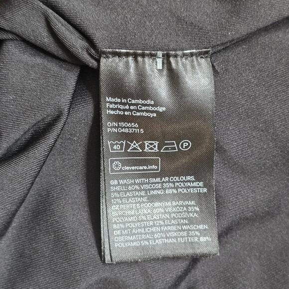 H&M Sexy Peekaboo Keyhole Mock Black Mini Dress Sz. 4 - Picture 6 of 6